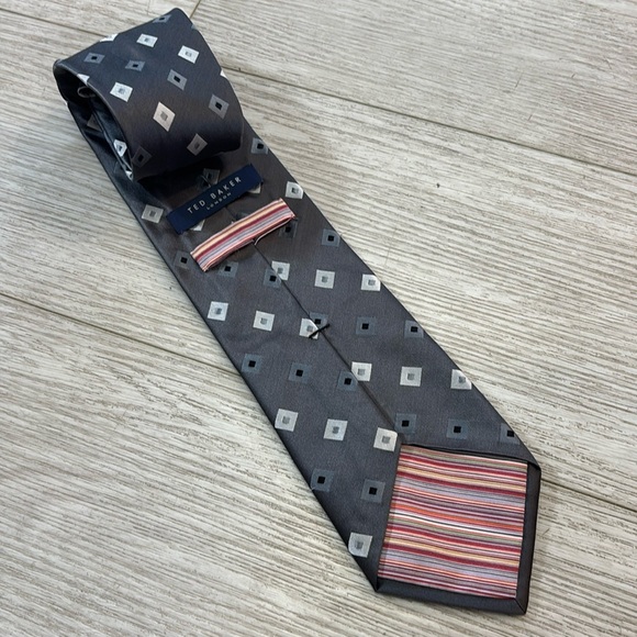Ted Baker London Grey Pattern Tie - Picture 1 of 8